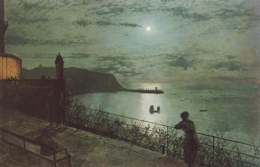 Atkinson Grimshaw Scarborough from Seats near the Grand Hotel